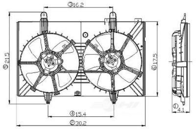 Global Parts Distributors LLC Engine Cooling Fan Assembly, BKNH-GBP-2811534