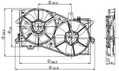 Global Parts Distributors LLC Engine Cooling Fan Assembly, BKNH-GBP-2811567