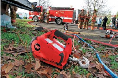 Image showing  PullzAll Portable 1,000lb Electric Winch, 885000