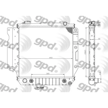 Global Parts Distributors LLC Radiator BKNH-GBP-2841C Engine Performance