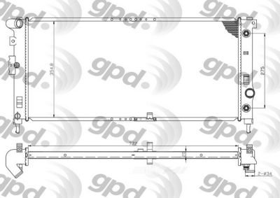 Global Parts Distributors LLC Radiator, BKNH-GBP-2881C