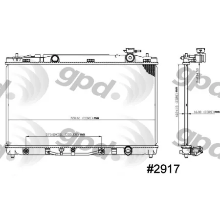 Global Parts Distributors LLC Radiator BKNH-GBP-2917C Engine Performance