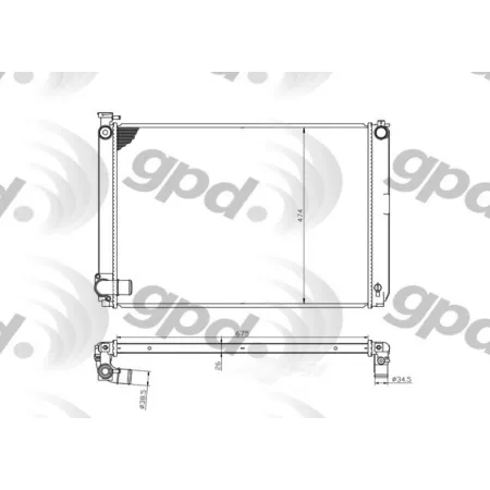 Global Parts Distributors LLC Radiator BKNH-GBP-2929C Engine Performance