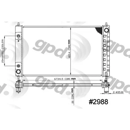 Global Parts Distributors LLC Radiator BKNH-GBP-2988C Engine Performance