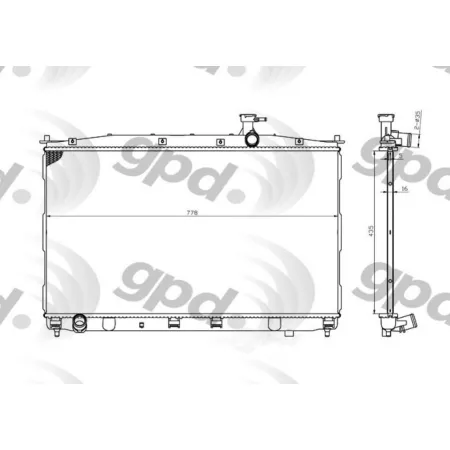 Global Parts Distributors LLC Radiator BKNH-GBP-2997C Engine Performance