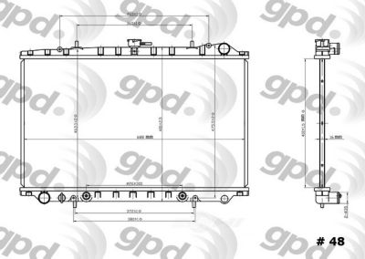 Global Parts Distributors LLC Radiator, BKNH-GBP-48C