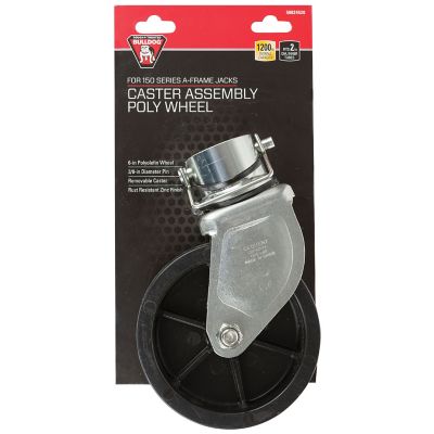 Image showing  6 in. 1,200 lb. Capacity Trailer Tongue Jack Caster with Wheel and Pin/Clip