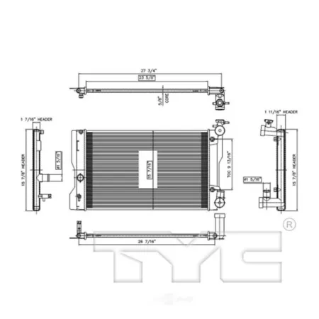 TYC radiator FQPX-TYC-13106 Engine Performance