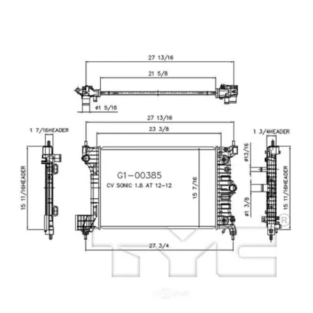 TYC radiator FQPX-TYC-13247 Engine Performance