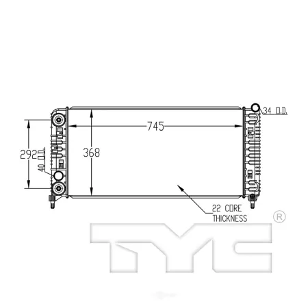 TYC radiator FQPX-TYC-13326 Engine Performance