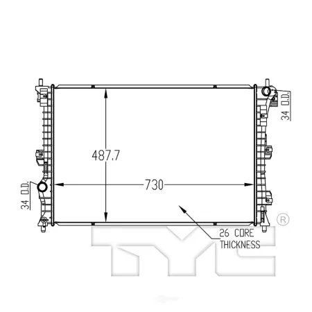 TYC radiator assembly FQPX-TYC-13327 Engine Performance