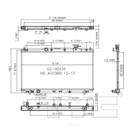 TYC radiator FQPX-TYC-13363 Engine Performance