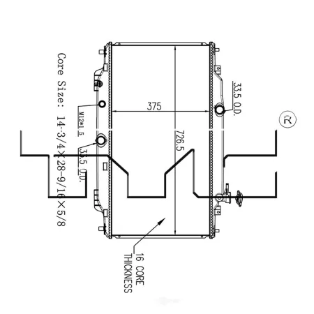 TYC radiator FQPX-TYC-13404 Engine Performance