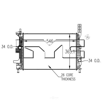 TYC Radiator Assembly, FQPX-TYC-13536