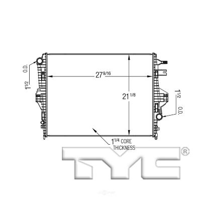 TYC Radiator, FQPX-TYC-13551