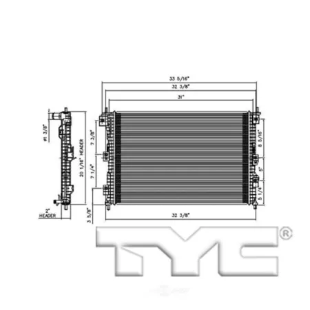 TYC radiator assembly FQPX-TYC-13561 Engine Performance