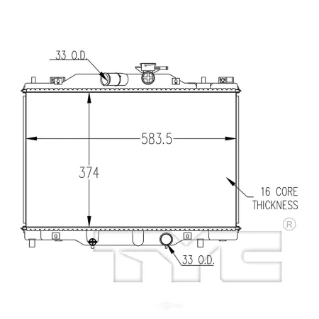 TYC radiator FQPX-TYC-13585 Engine Performance