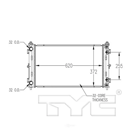 TYC radiator assembly FQPX-TYC-1702 Engine Performance