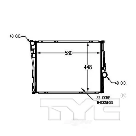 TYC radiator FQPX-TYC-2636 Engine Performance