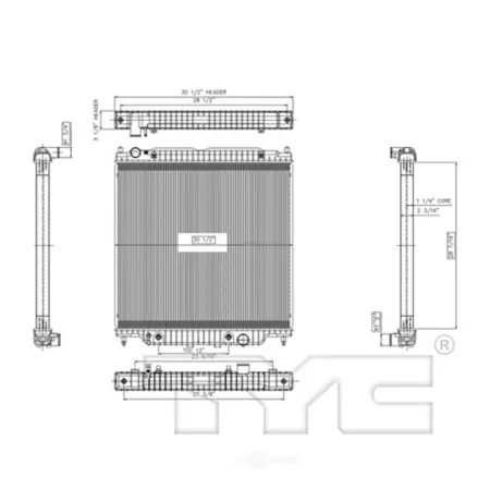 TYC radiator assembly FQPX-TYC-2887 Engine Performance