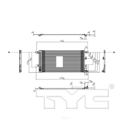 TYC A/C Condenser, FQPX-TYC-30057