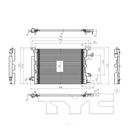 TYC air conditioning condenser FQPX-TYC-3791 Engine Performance