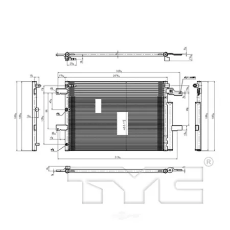 TYC air conditioning condenser FQPX-TYC-3894 Engine Performance