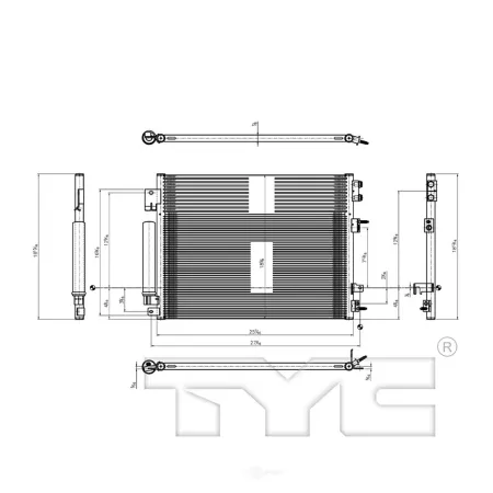 TYC air conditioning condenser FQPX-TYC-3948 Engine Performance