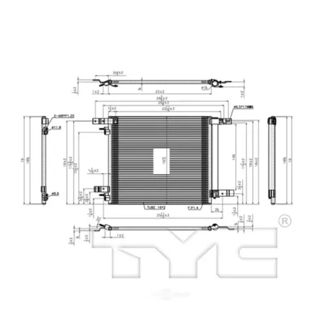 TYC air conditioning condenser FQPX-TYC-4055 Engine Performance