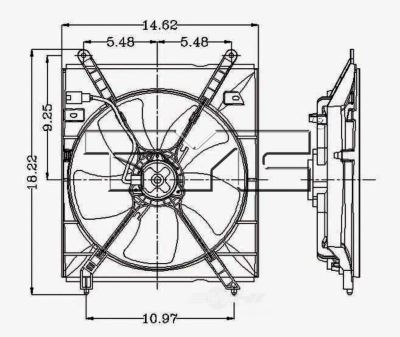 TYC Engine Cooling Fan Assembly, FQPX-TYC-600110