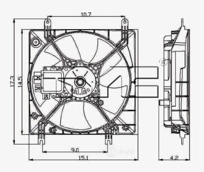 TYC Engine Cooling Fan Assembly, FQPX-TYC-600180