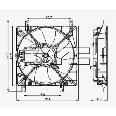 TYC Engine Cooling Fan Assembly FQPX-TYC-600180 Engine Performance