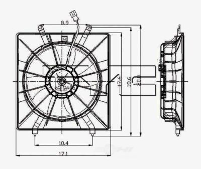 TYC Engine Cooling Fan, FQPX-TYC-600410