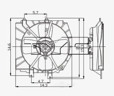 TYC Engine Cooling Fan Assembly, FQPX-TYC-600490