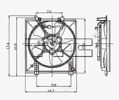 TYC Engine Cooling Fan Assembly, FQPX-TYC-600510