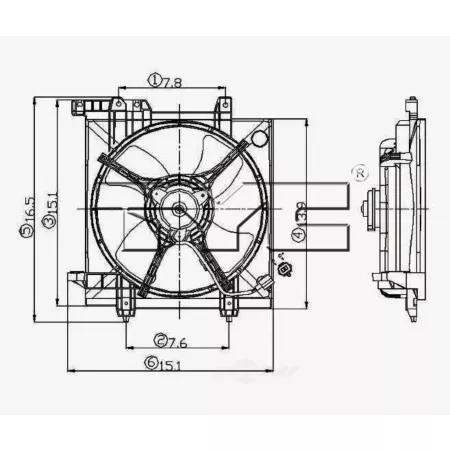 TYC Engine Cooling Fan Assembly FQPX-TYC-600550 Engine Performance