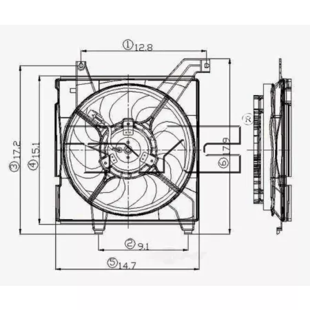 TYC Engine Cooling Fan Assembly FQPX-TYC-600580 Engine Performance