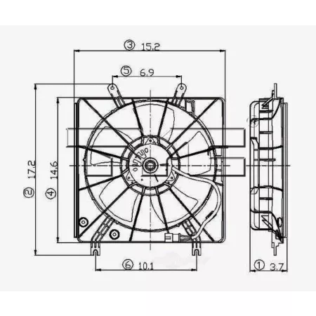 TYC Engine Cooling Fan Assembly FQPX-TYC-600690 Engine Performance