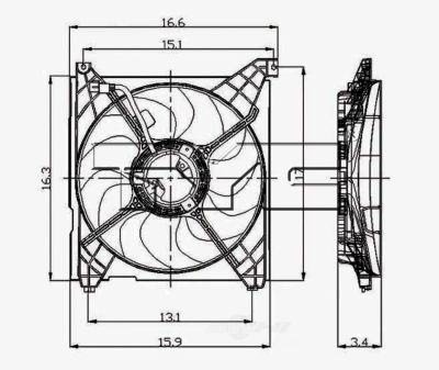 TYC Engine Cooling Fan Assembly, FQPX-TYC-600700