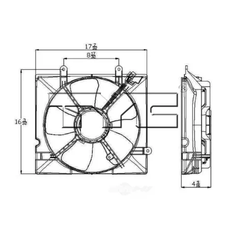 TYC engine cooling fan FQPX-TYC-600840 Engine Performance