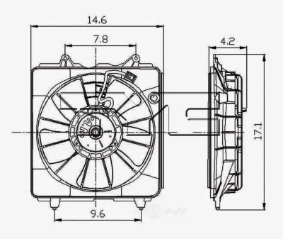 TYC Engine Cooling Fan Assembly, FQPX-TYC-600970