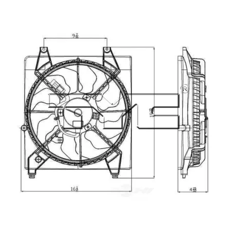 TYC engine cooling fan FQPX-TYC-601000 Engine Performance