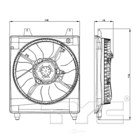 TYC engine cooling fan FQPX-TYC-601020 Engine Performance