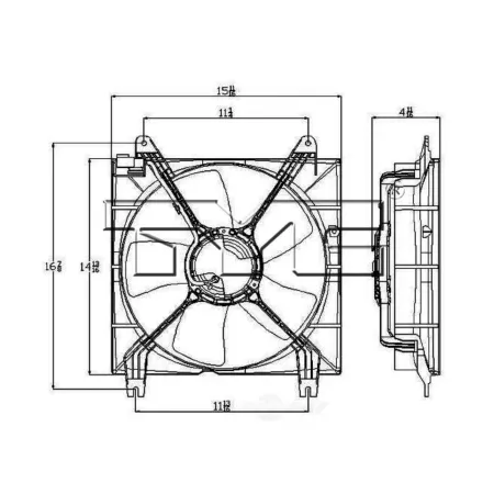 TYC Engine Cooling Fan Assembly FQPX-TYC-601050 Engine Performance