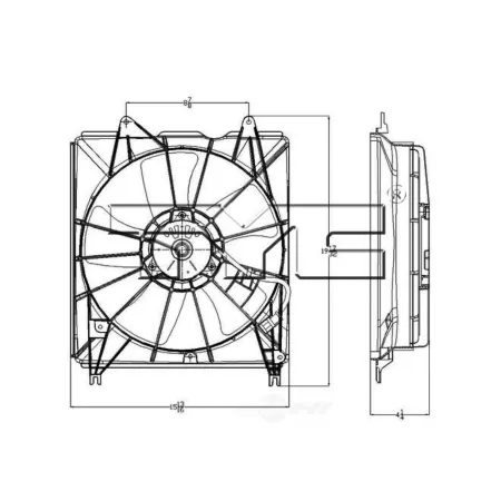 TYC engine cooling fan FQPX-TYC-601120 Engine Performance