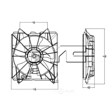 TYC Engine Cooling Fan Assembly FQPX-TYC-601130 Engine Performance