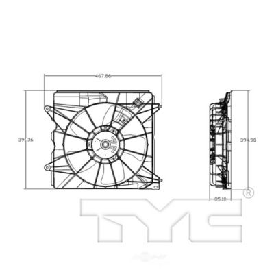 TYC Engine Cooling Fan, FQPX-TYC-601460