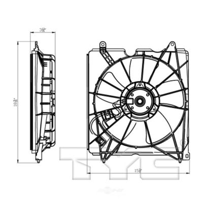 TYC Engine Cooling Fan, FQPX-TYC-601470