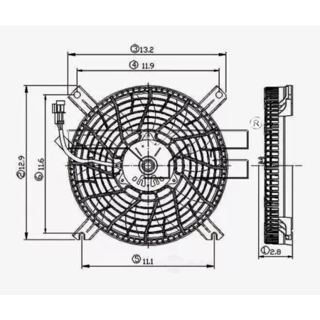 TYC Air Conditioning Condenser Fan Assembly FQPX-TYC-610650 Engine Performance