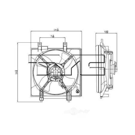 TYC Air Conditioning Condenser Fan Assembly FQPX-TYC-611070 Engine Performance